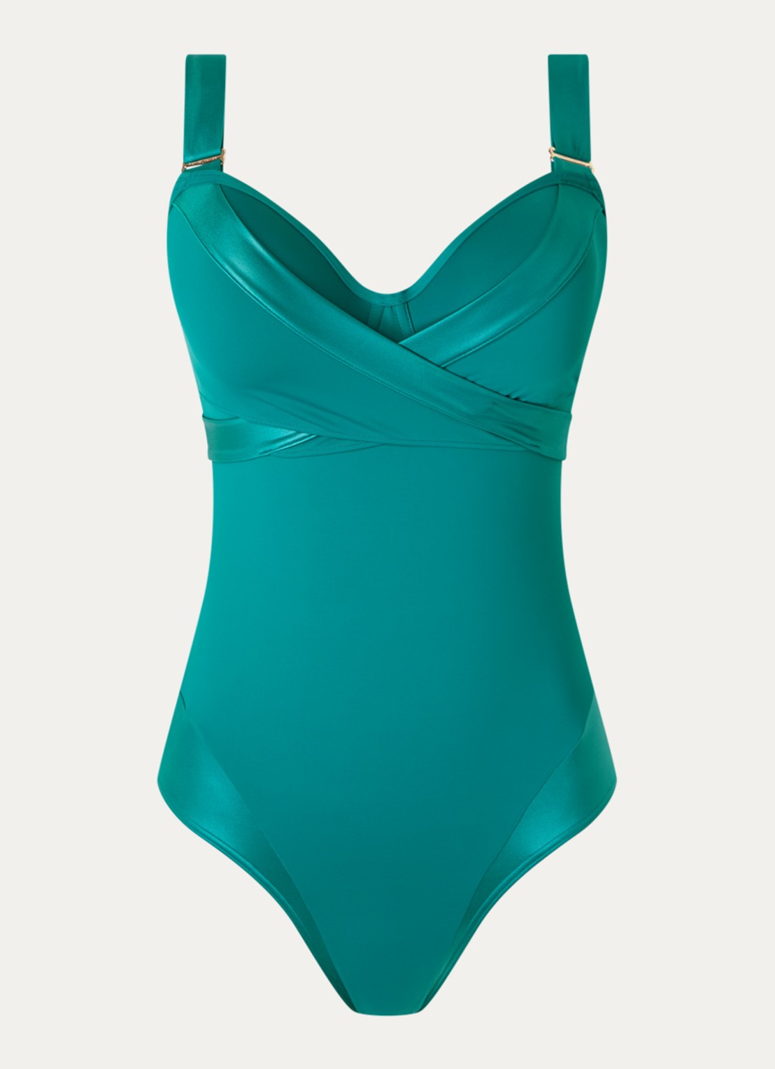Marlies Dekkers Cache Coeur voorgevormd badpak met beugelondersteuning - voorkant 2 zeegroen
