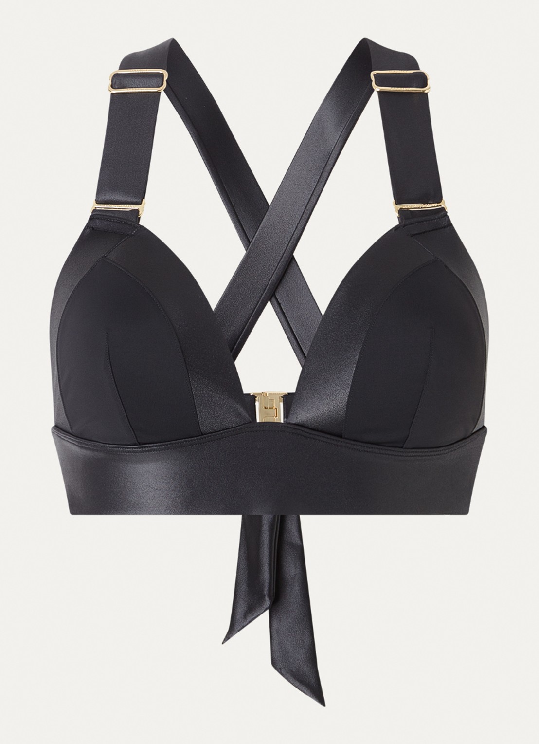 Marlies Dekkers Cache Coeur voorgevormde bralette bikinitop - voorkant 9 zwart
