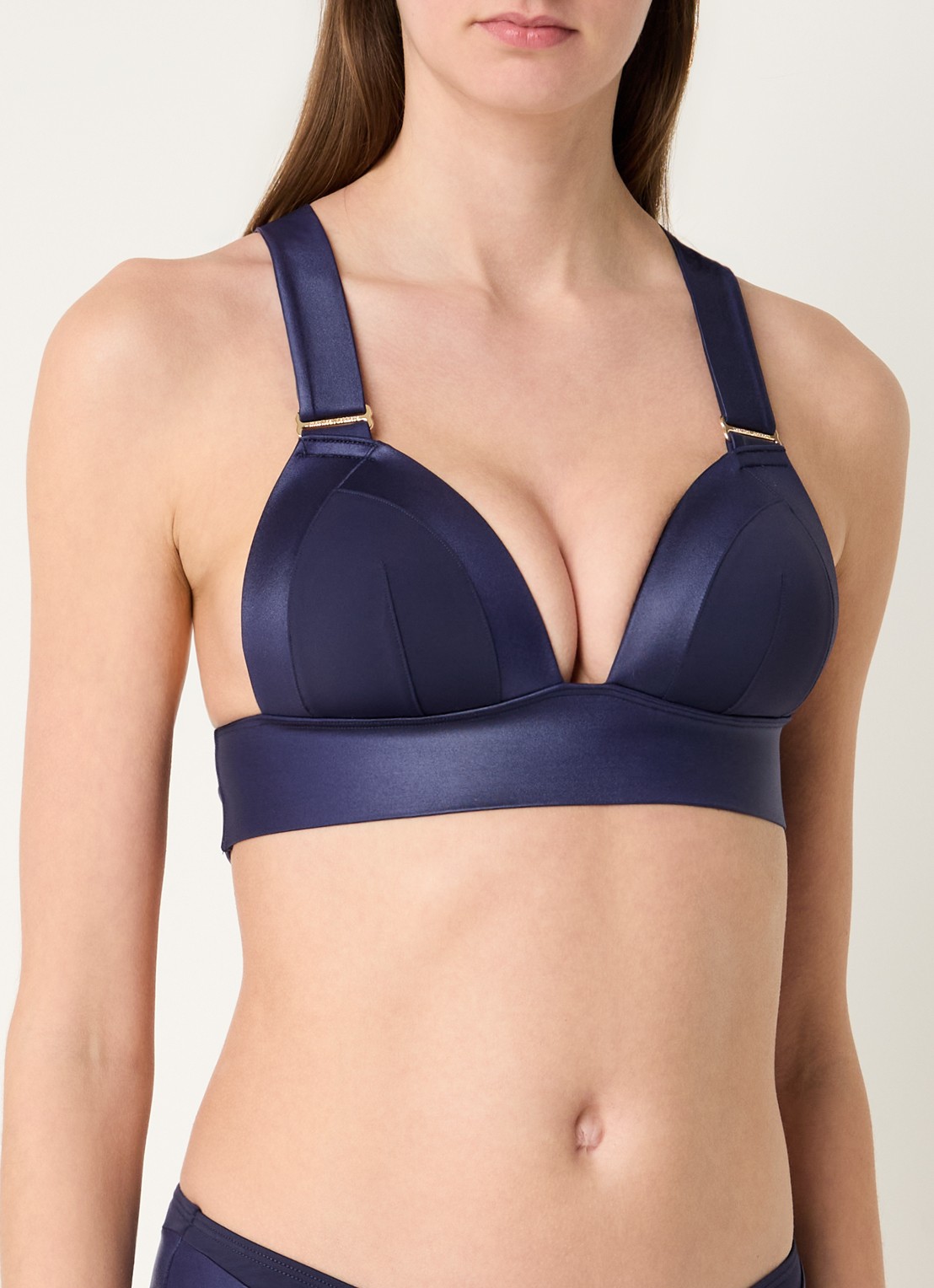 Marlies Dekkers Cache Coeur voorgevormde bralette bikinitop - detail 4 donkerblauw