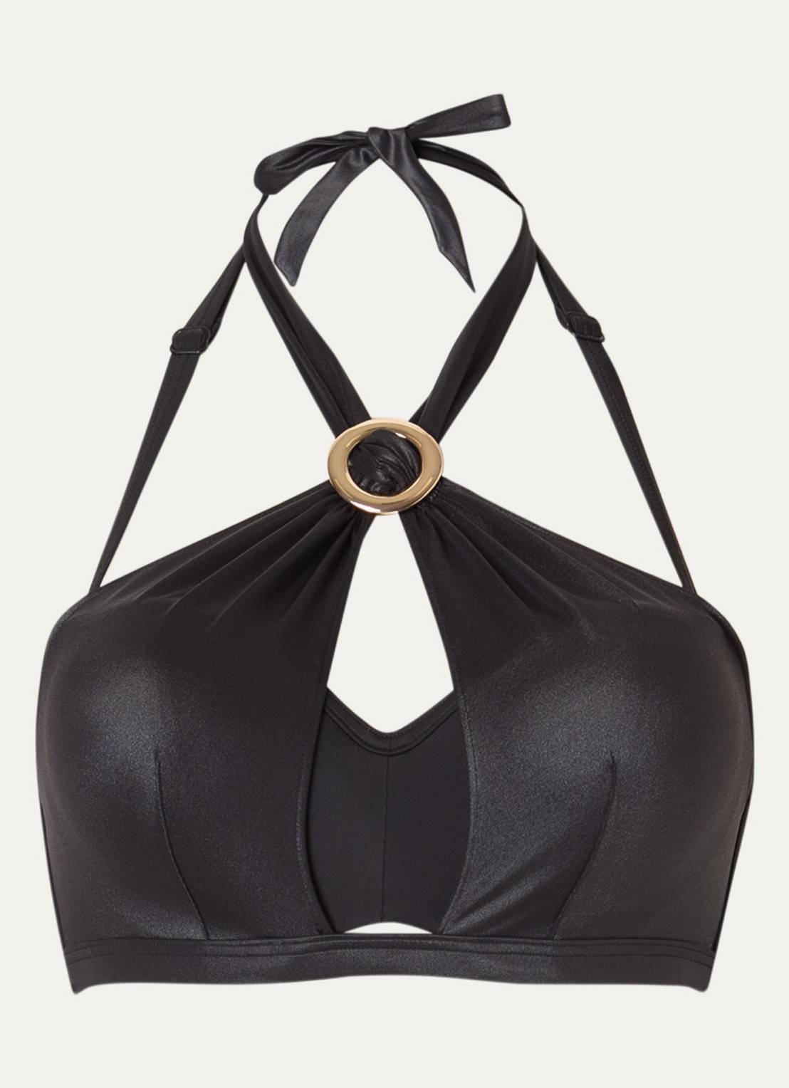 Marlies Dekkers Conchita bandeau bikinitop met afneembare bandjes - voorkant 5 zwart