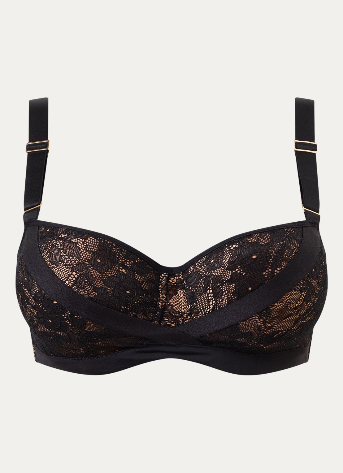 Marlies Dekkers Cypher voorgevormde balconette bh  - voorkant zwart