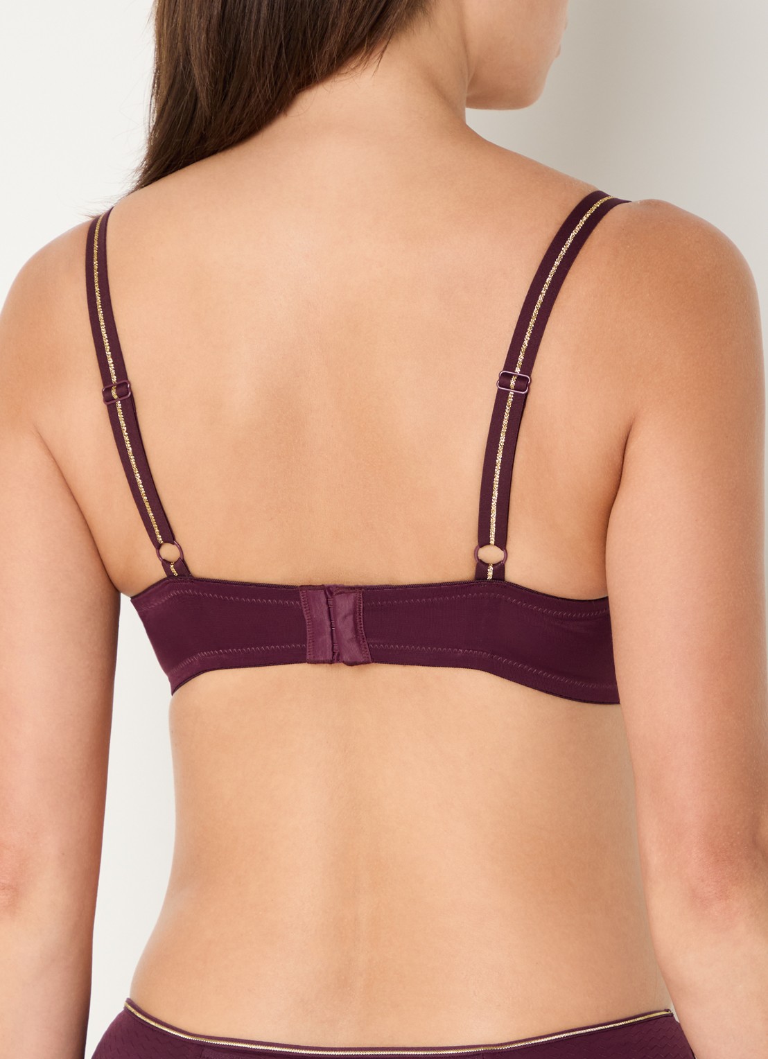 Marlies Dekkers Dame De Paris balconette bh - achterkant 5 aubergine