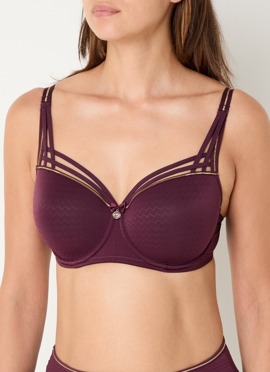 Marlies Dekkers Dame De Paris balconette bh - detail 3 aubergine
