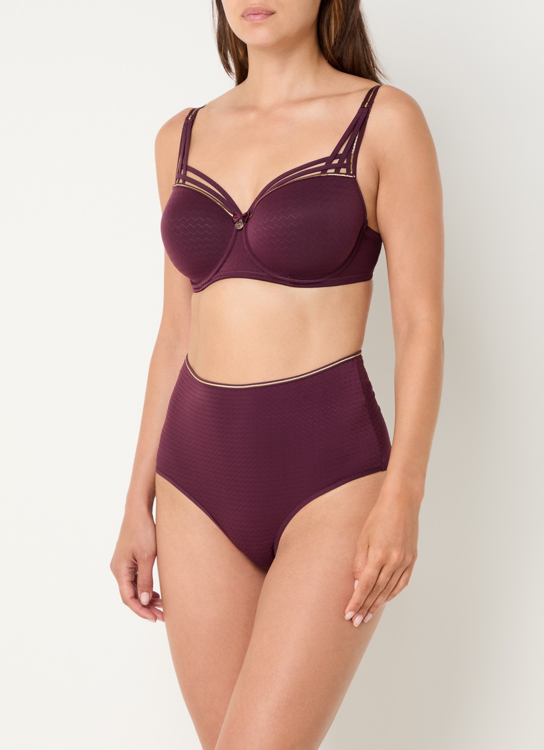 Marlies Dekkers Dame De Paris balconette bh - voorkant 2 aubergine