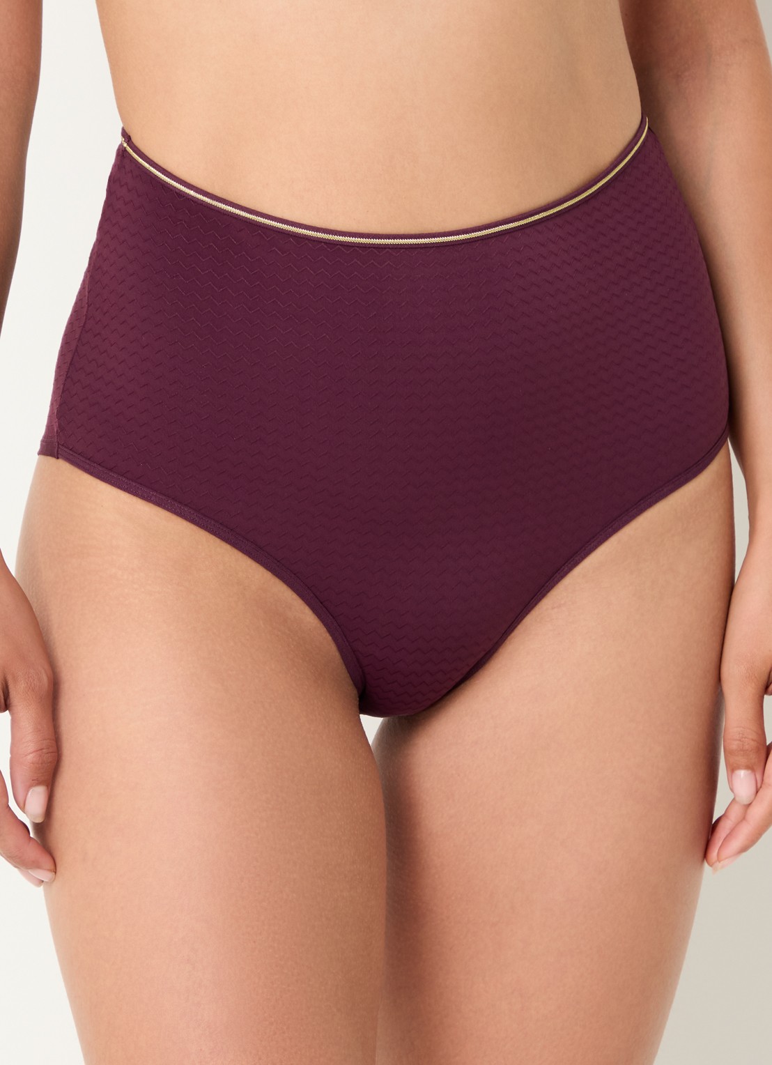 Marlies Dekkers Dame De Paris high waisted slip - detail aubergine