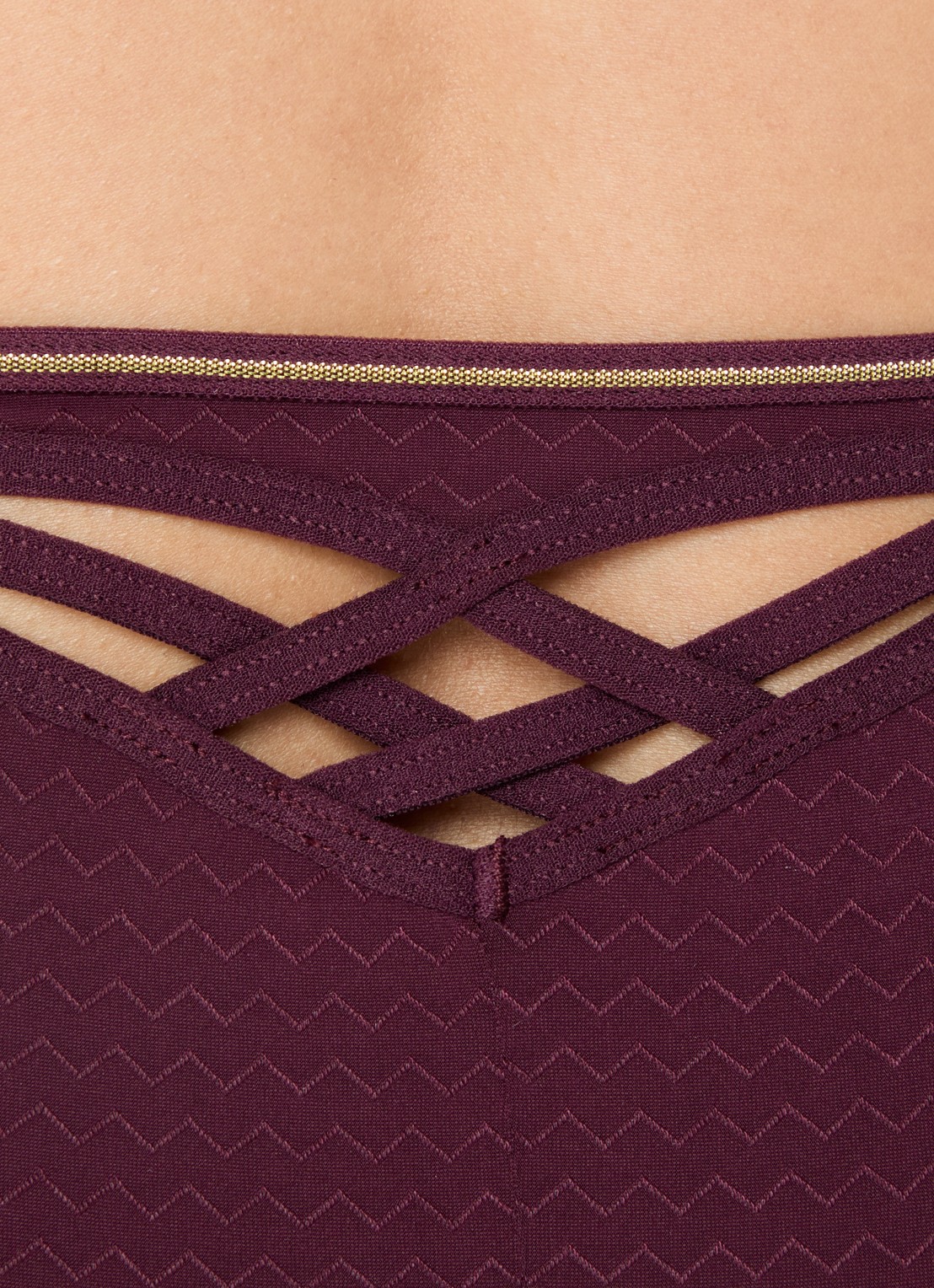Marlies Dekkers Dame De Paris high waisted slip - detail 2 aubergine