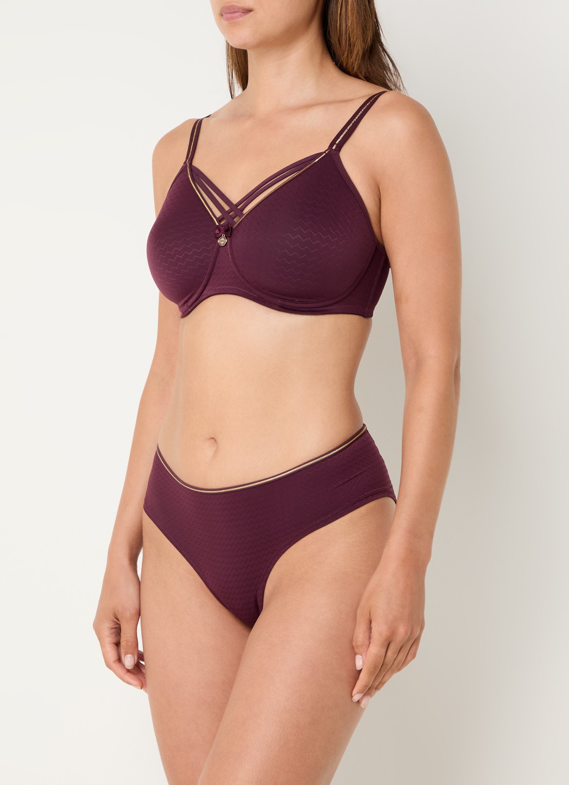 Marlies Dekkers Dame De Paris high waisted slip - voorkant 5 aubergine