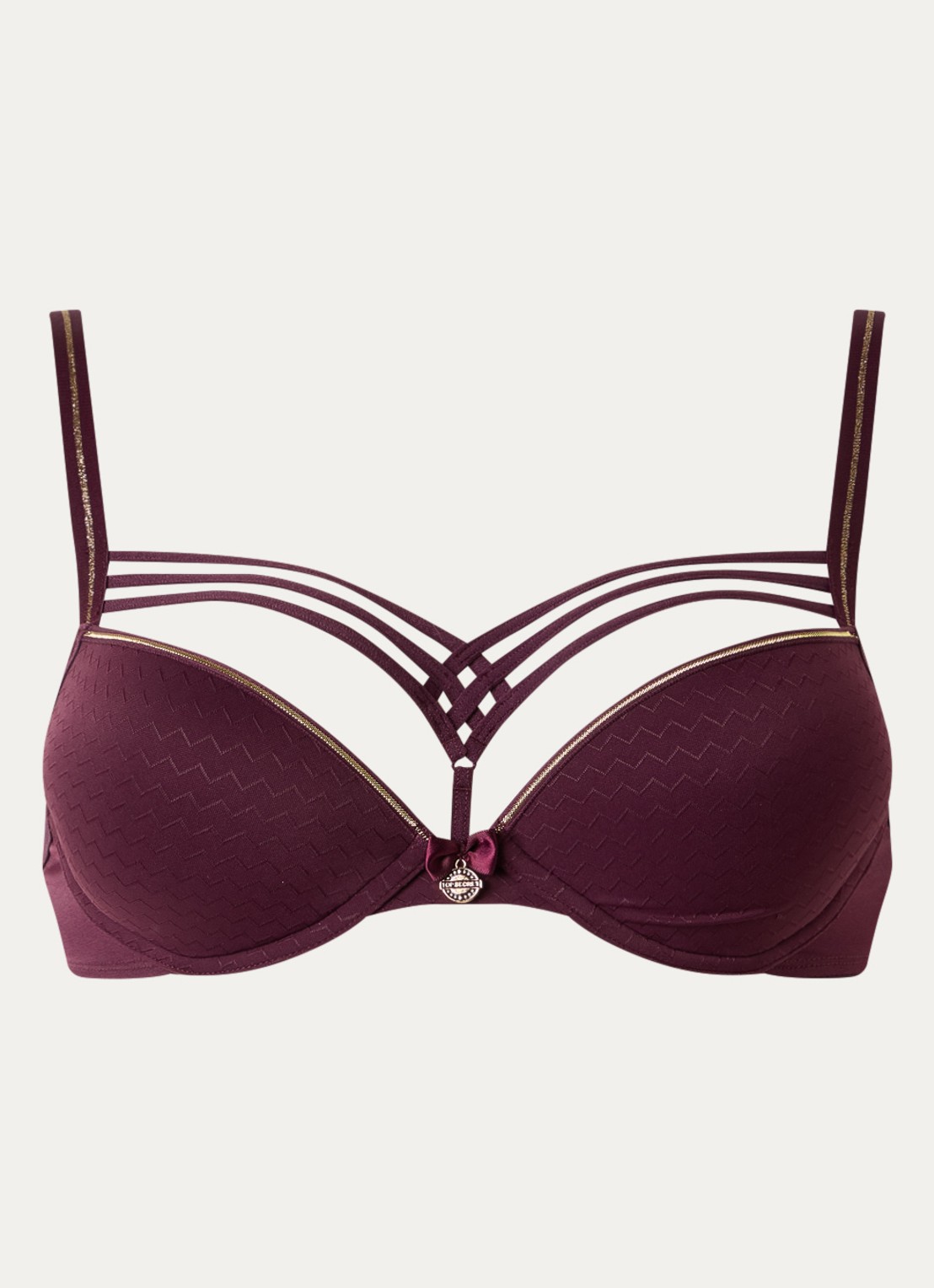 Marlies Dekkers Dame De Paris push-up bh - voorkant 4 bordeauxrood
