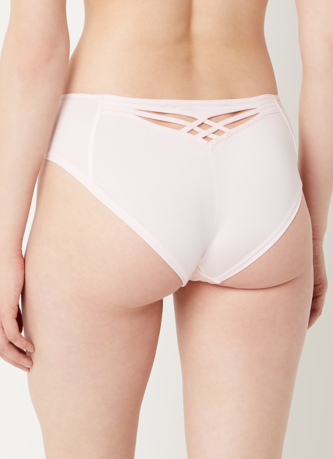 Marlies Dekkers Dame De Paris shorty met gekruiste banden - achterkant 3 lichtroze