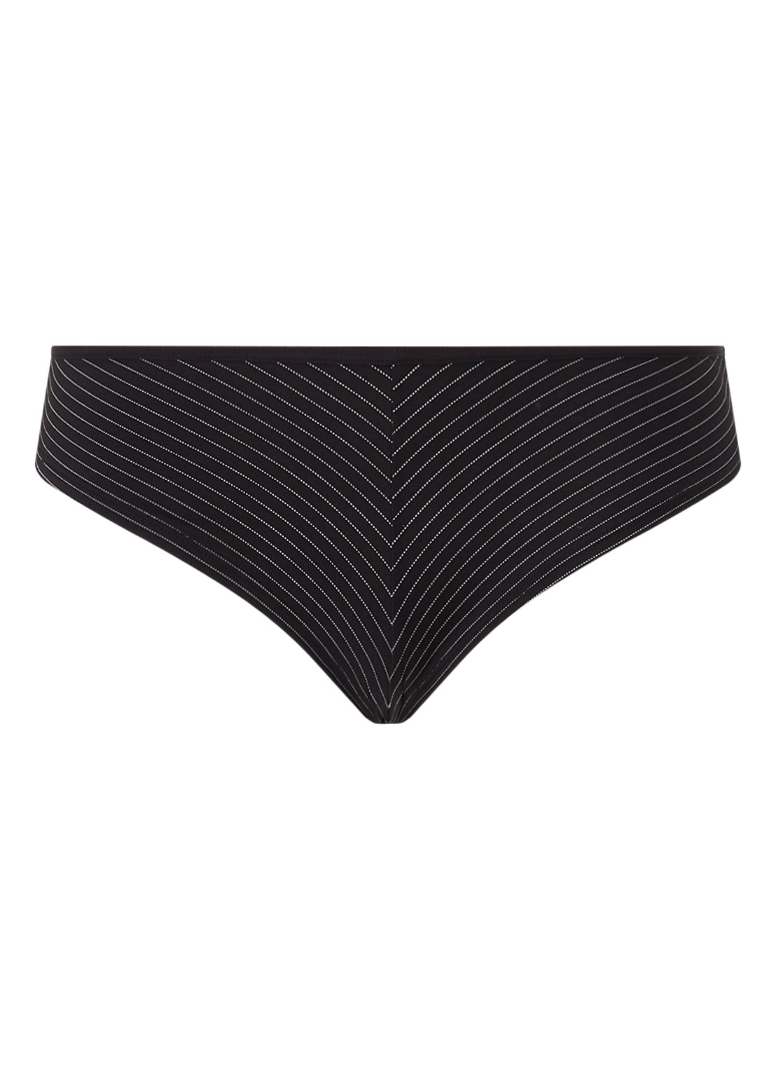 Marlies Dekkers Gloria tanga met streepprint - voorkant 2 zwart