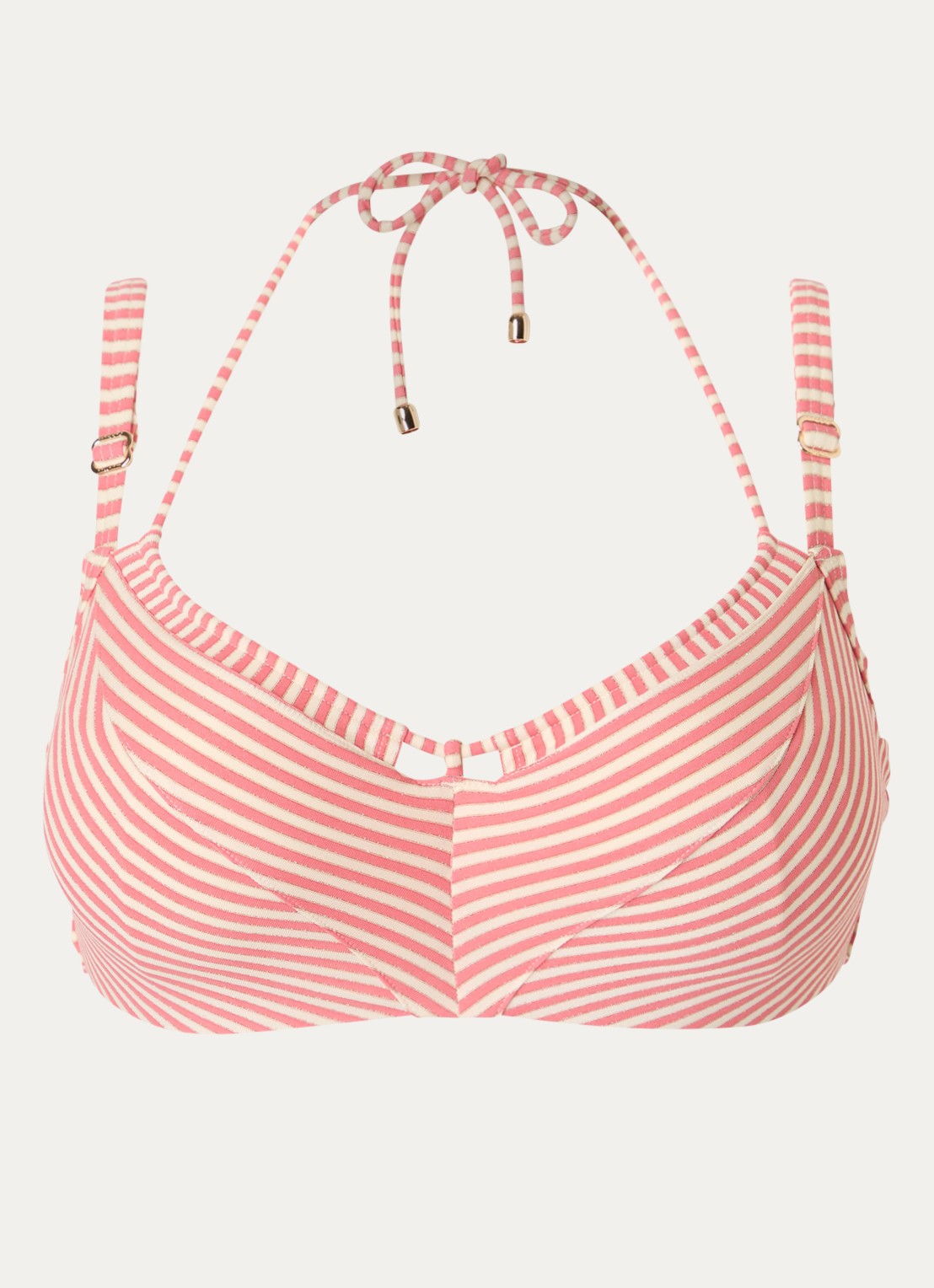 Marlies Dekkers Holi Vintage balconette bikinitop met lurex - voorkant 3 koraalroze
