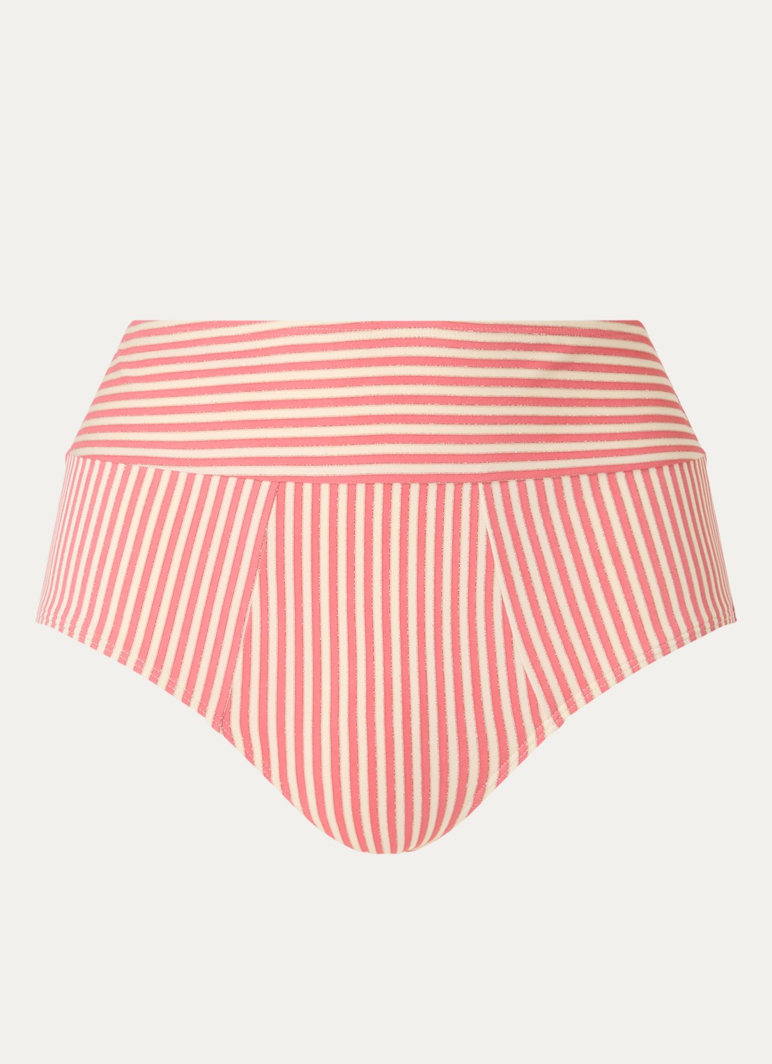 Marlies Dekkers Holi Vintage high waisted bikinislip met lurex - voorkant 2 koraalroze