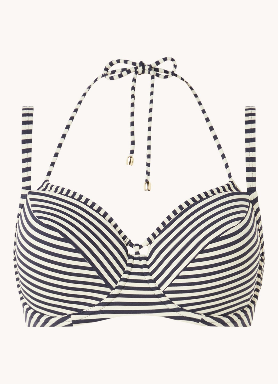 Marlies Dekkers Holi Vintage push-up bikinitop met streepprint - voorkant 3 lichtblauw