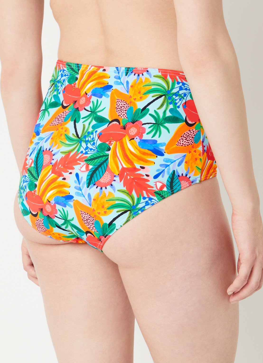 Marlies Dekkers Paradisa high waisted bikinislip met print - achterkant 5 blauw