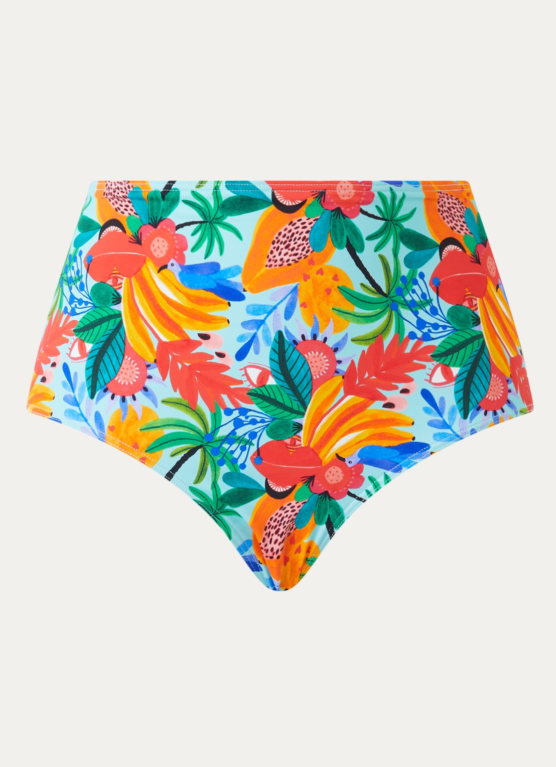 Marlies Dekkers Paradisa high waisted bikinislip met print - voorkant blauw