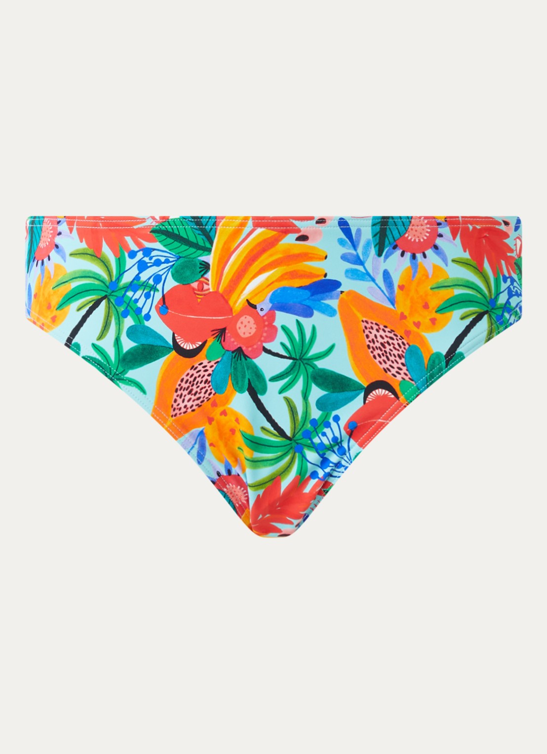 Marlies Dekkers Paradisa hipster bikinislip met print - voorkant 3 lichtblauw