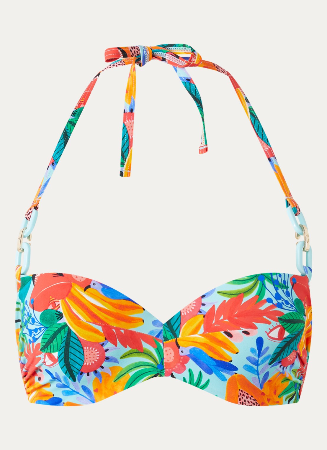 Marlies Dekkers Paradisa voorgevormde halter bikinitop  - voorkant lichtblauw