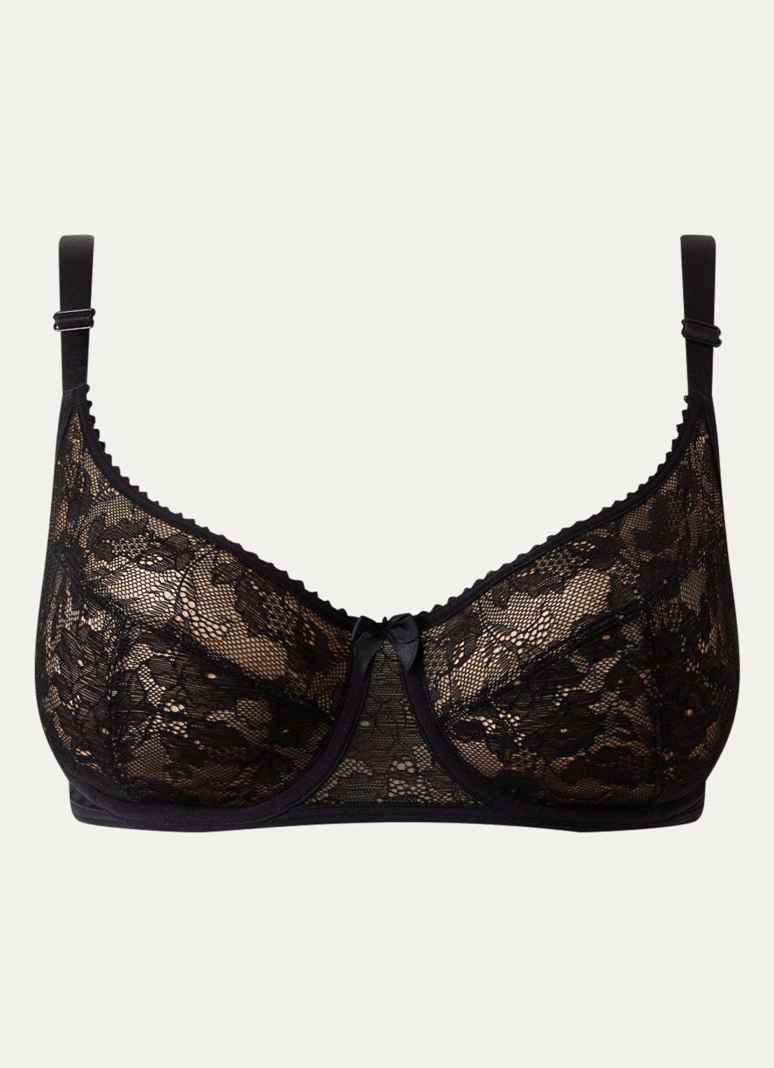 Marlies Dekkers Peekaboo balconette bh van kant - voorkant 2 zwart
