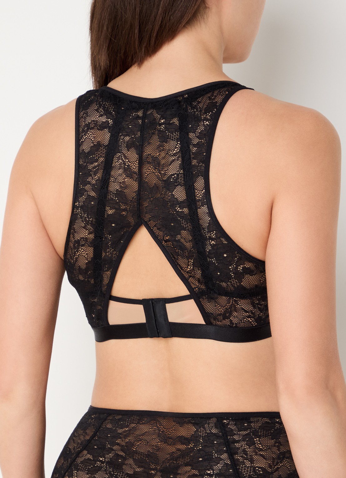 Marlies Dekkers Queen Of Wands push up bh met overlay van kant - achterkant 5 zwart