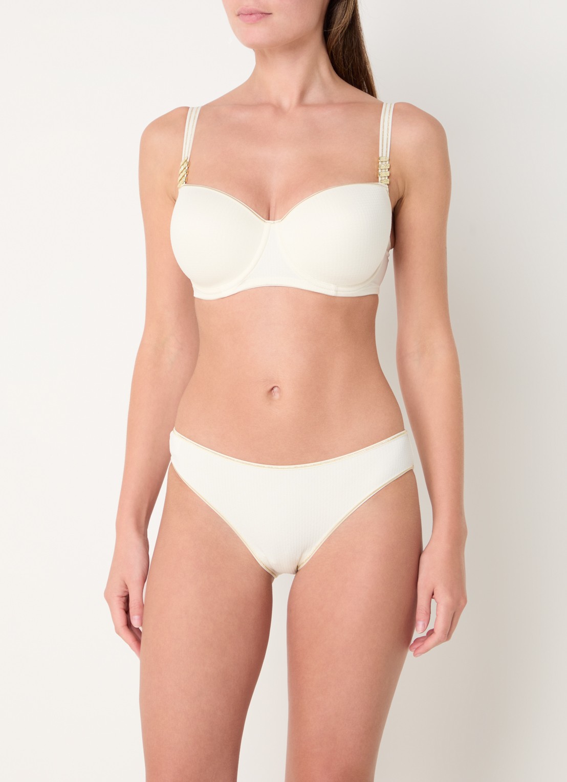 Marlies Dekkers Siren Of The Nile voorgevormde balconette bh - voorkant 2 gebroken wit