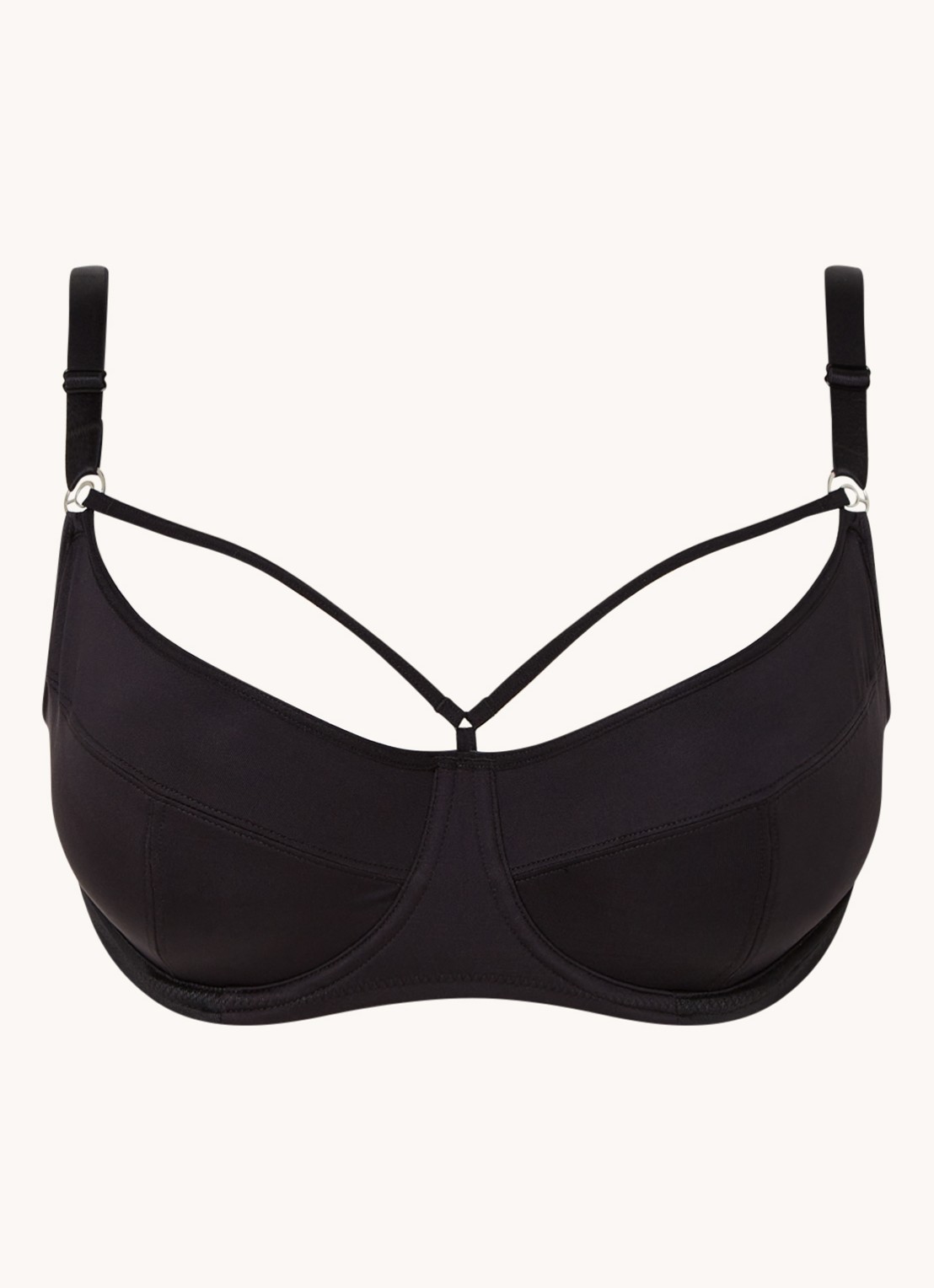 Marlies Dekkers Space Odyssey balconette bh met beugel - voorkant 2 zwart