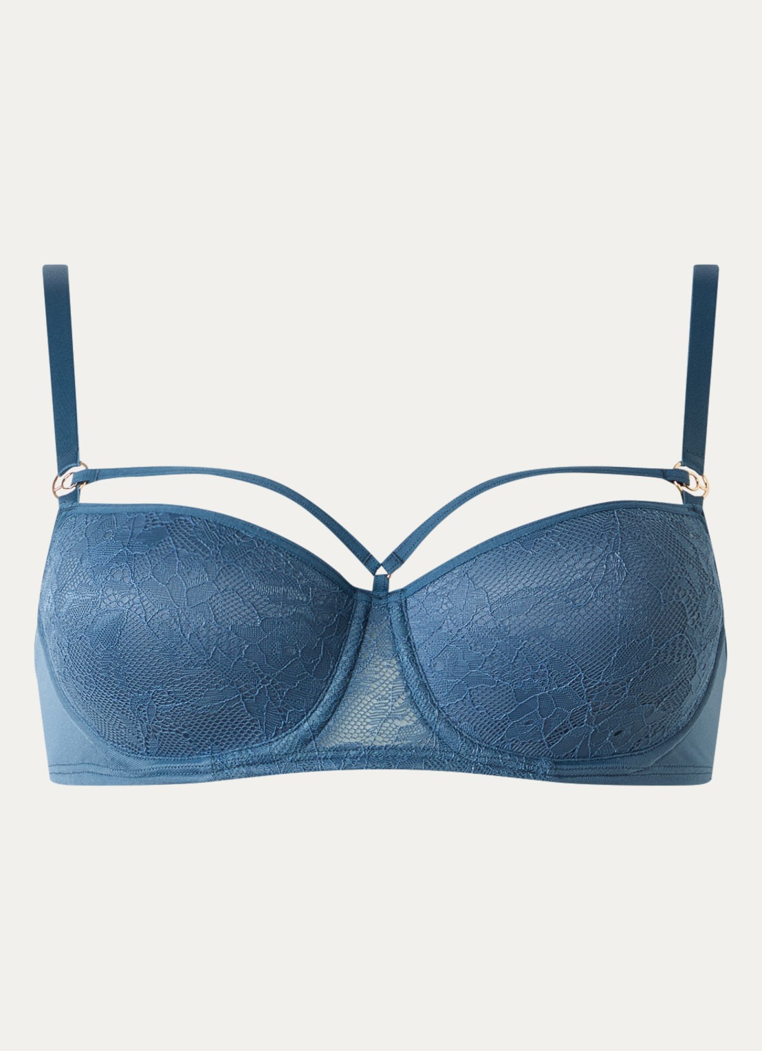 Marlies Dekkers Space Odyssey balconette bh van kant - voorkant 3 staalblauw