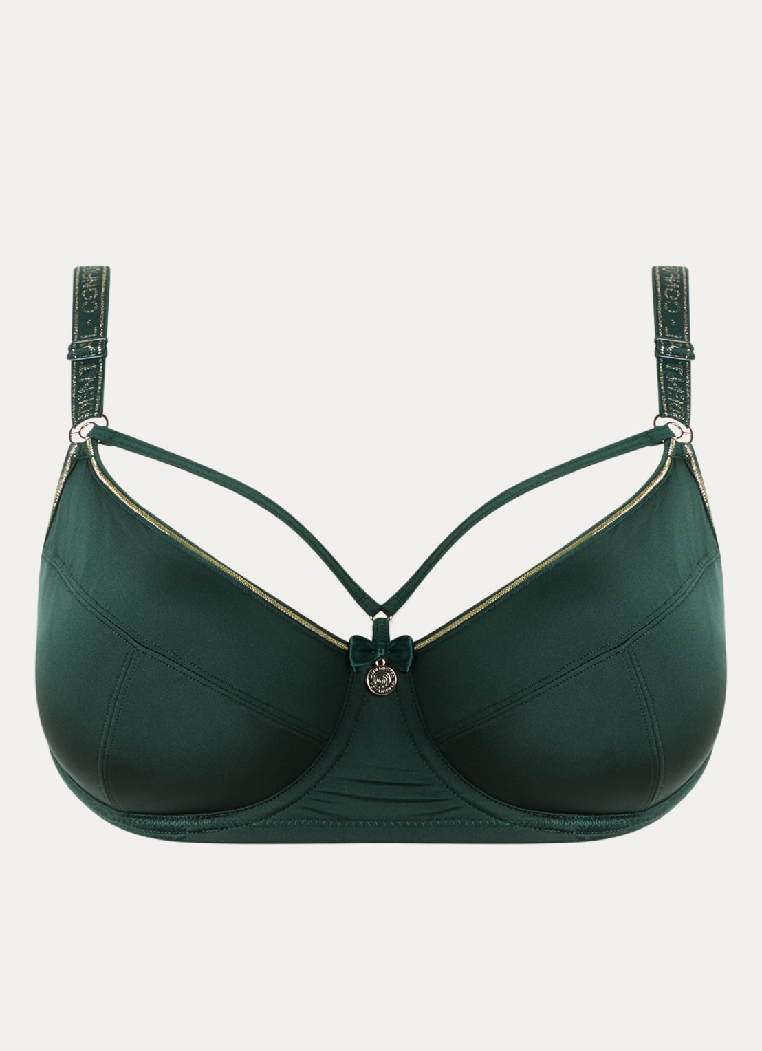 Marlies Dekkers Space Odyssey beugel bh met glitter - voorkant groen