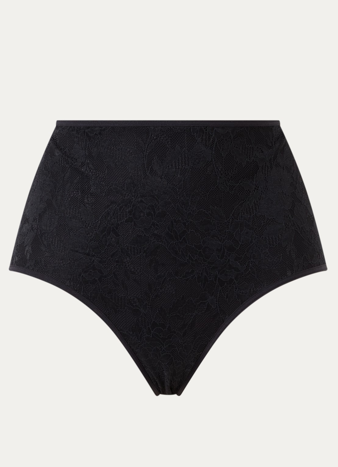 Marlies Dekkers Space Odyssey high waisted slip met kant - voorkant zwart