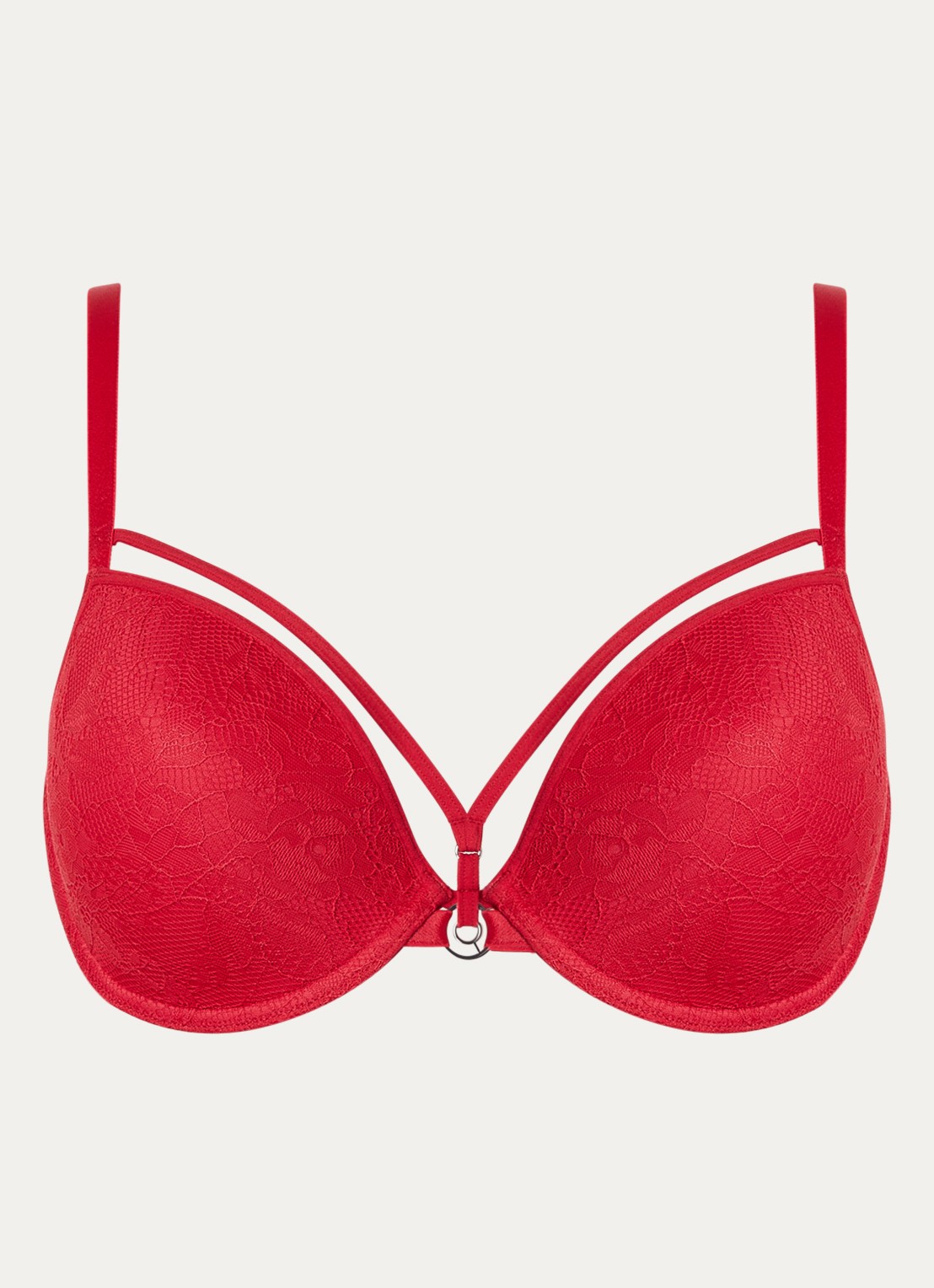 Marlies Dekkers Space Odyssey push up bh met kant - voorkant rood