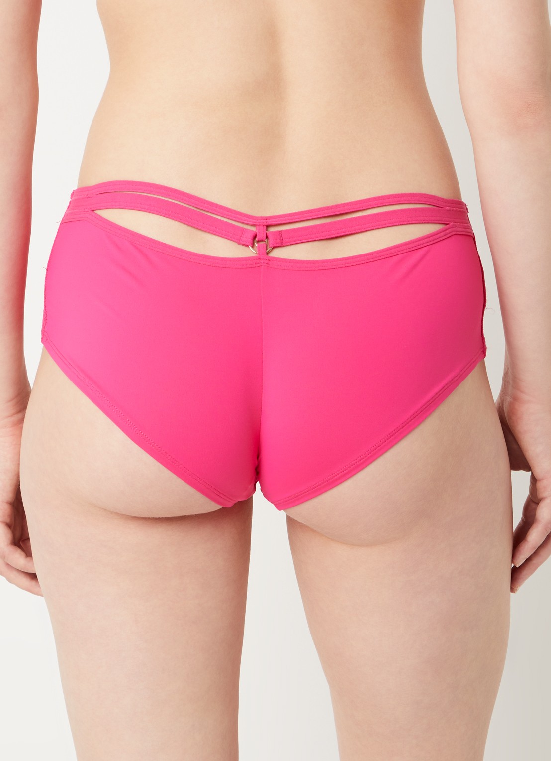 Marlies Dekkers Space Odyssey shorty met overlay van kant - achterkant 8 fuchsia