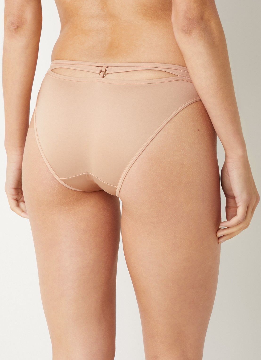 Marlies Dekkers Space Odyssey slip met opengewerkte details - achterkant camel
