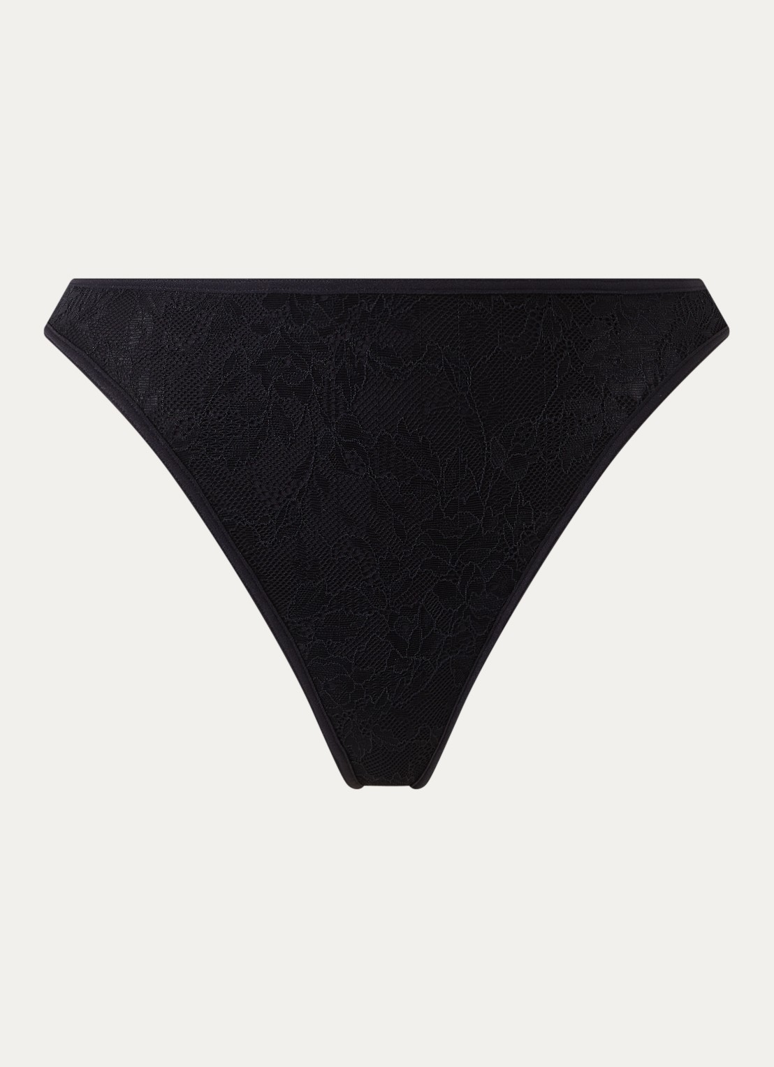 Marlies Dekkers Space Odyssey string met kant - voorkant zwart