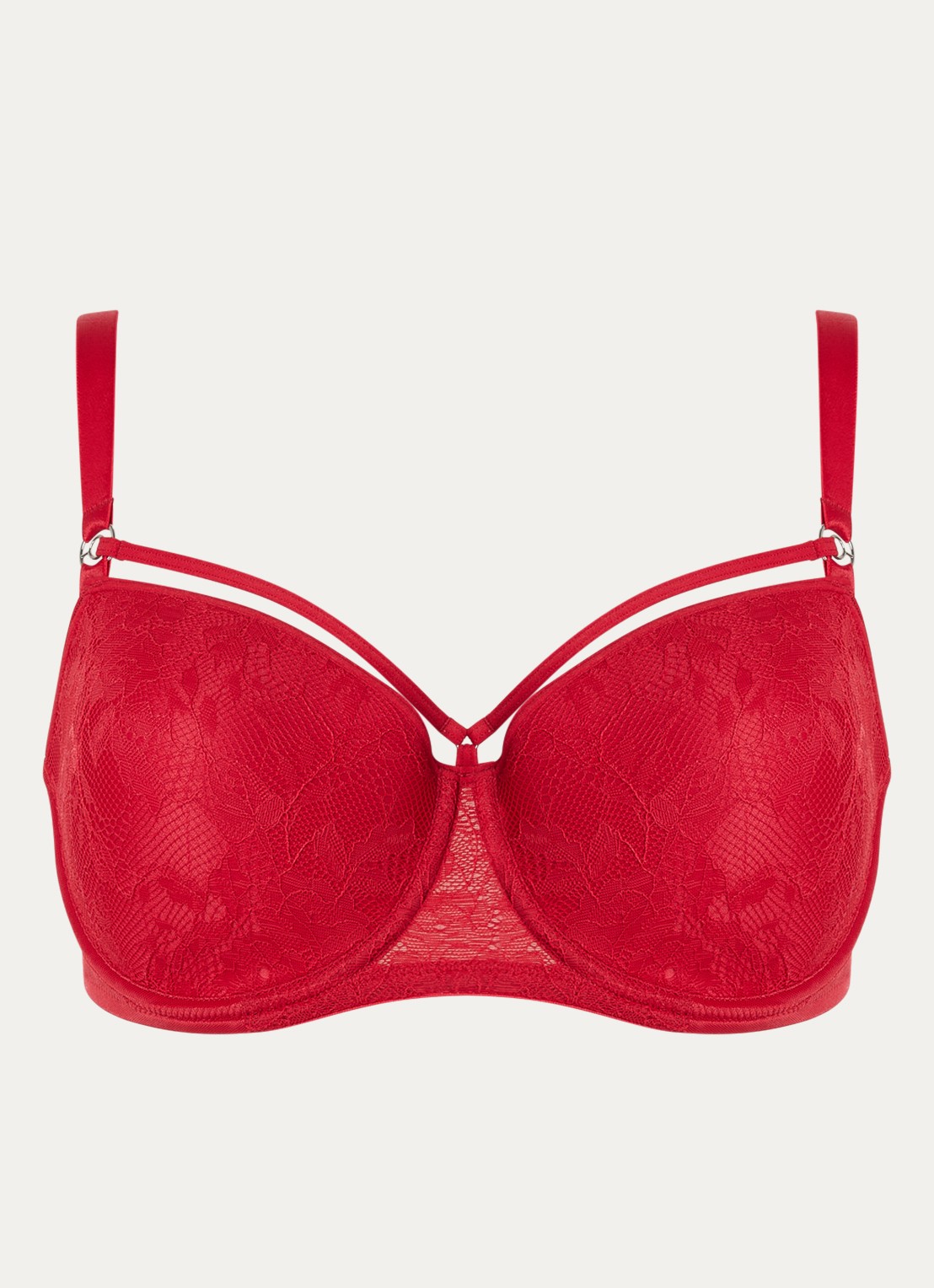 Marlies Dekkers Space Odyssey voorgevormde balconette bh met kant - voorkant 4 rood