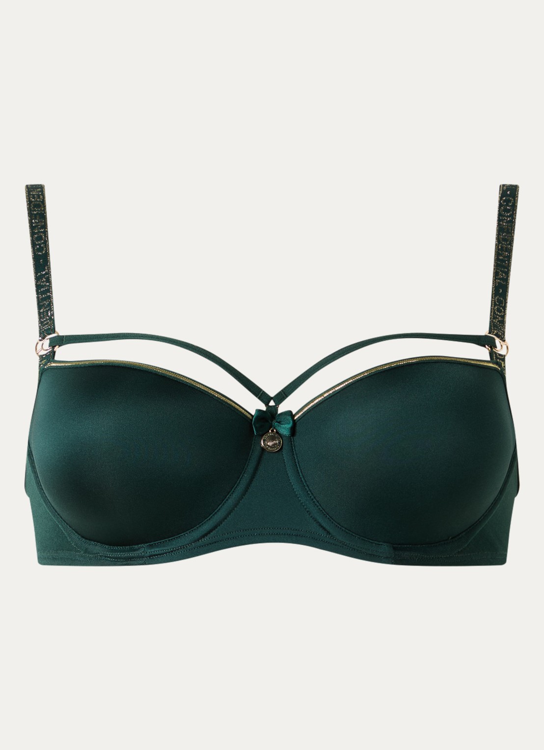 Marlies Dekkers Space Odyssey voorgevormde balconette bh met lurex - voorkant 4 groen