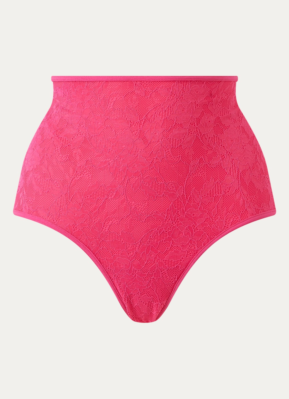 Marlies Dekkers Space Odyssy high waisted slip met kant - voorkant fuchsia