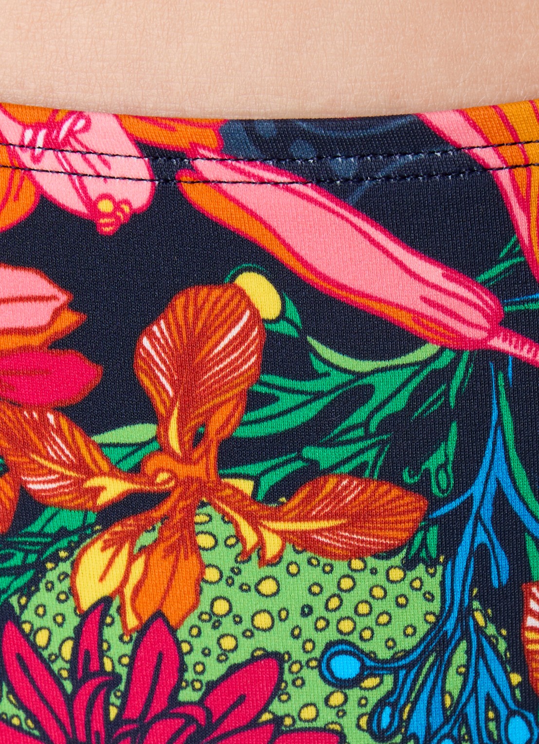 Marlies Dekkers Thalassa bikinislip met bloemenprint - detail 4 donkerblauw