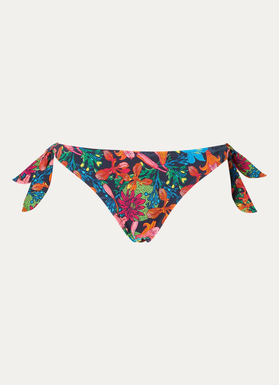 Marlies Dekkers Thalassa bikinislip met bloemenprint - voorkant donkerblauw