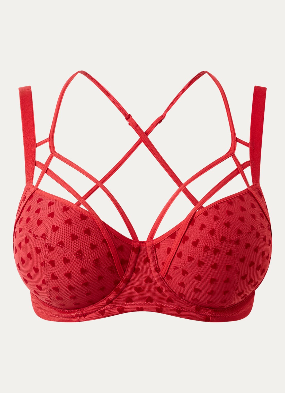 Marlies Dekkers The Art Of Love balconette bh van mesh - voorkant 4 rood
