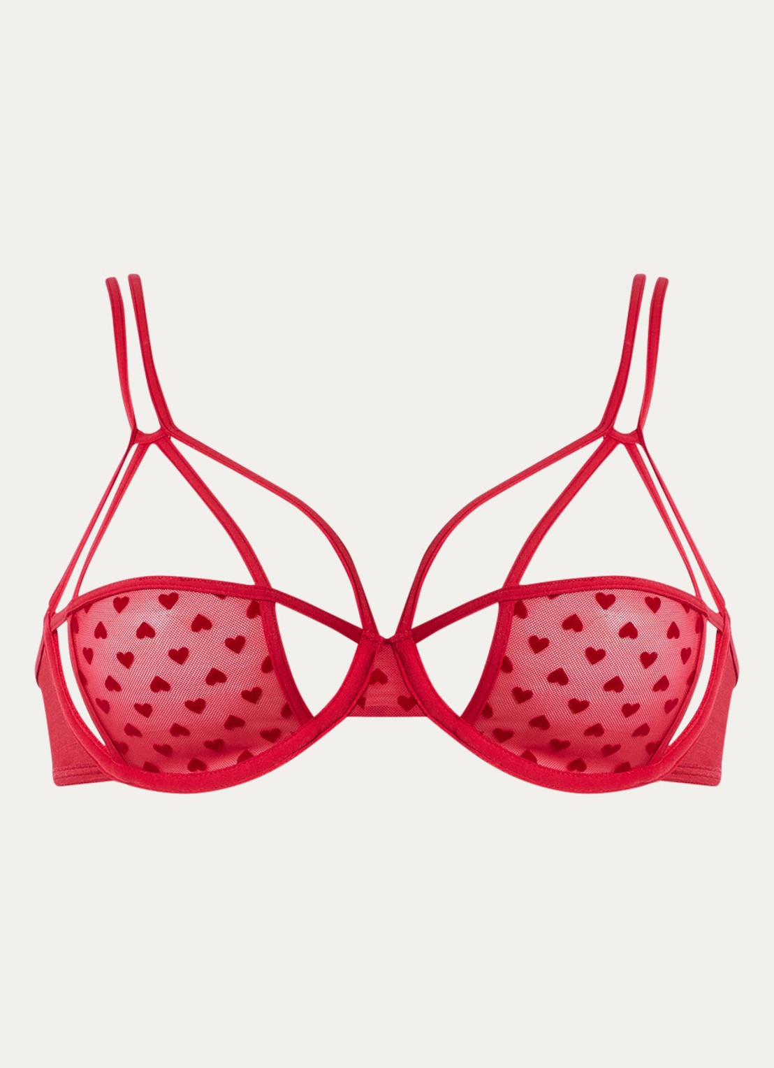 Marlies Dekkers The Art Of Love beugel bh van mesh - voorkant rood