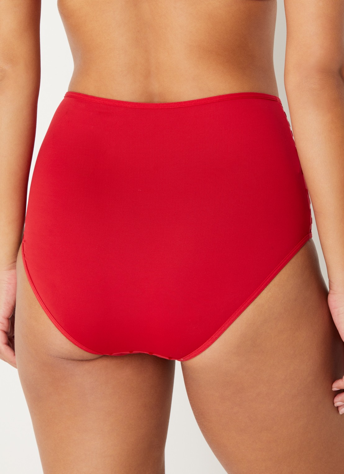 Marlies Dekkers The Art Of Love high waisted slip van mesh - achterkant rood