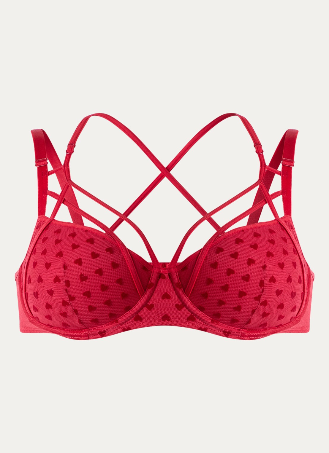 Marlies Dekkers The Art Of Love push-up bh van mesh - voorkant rood