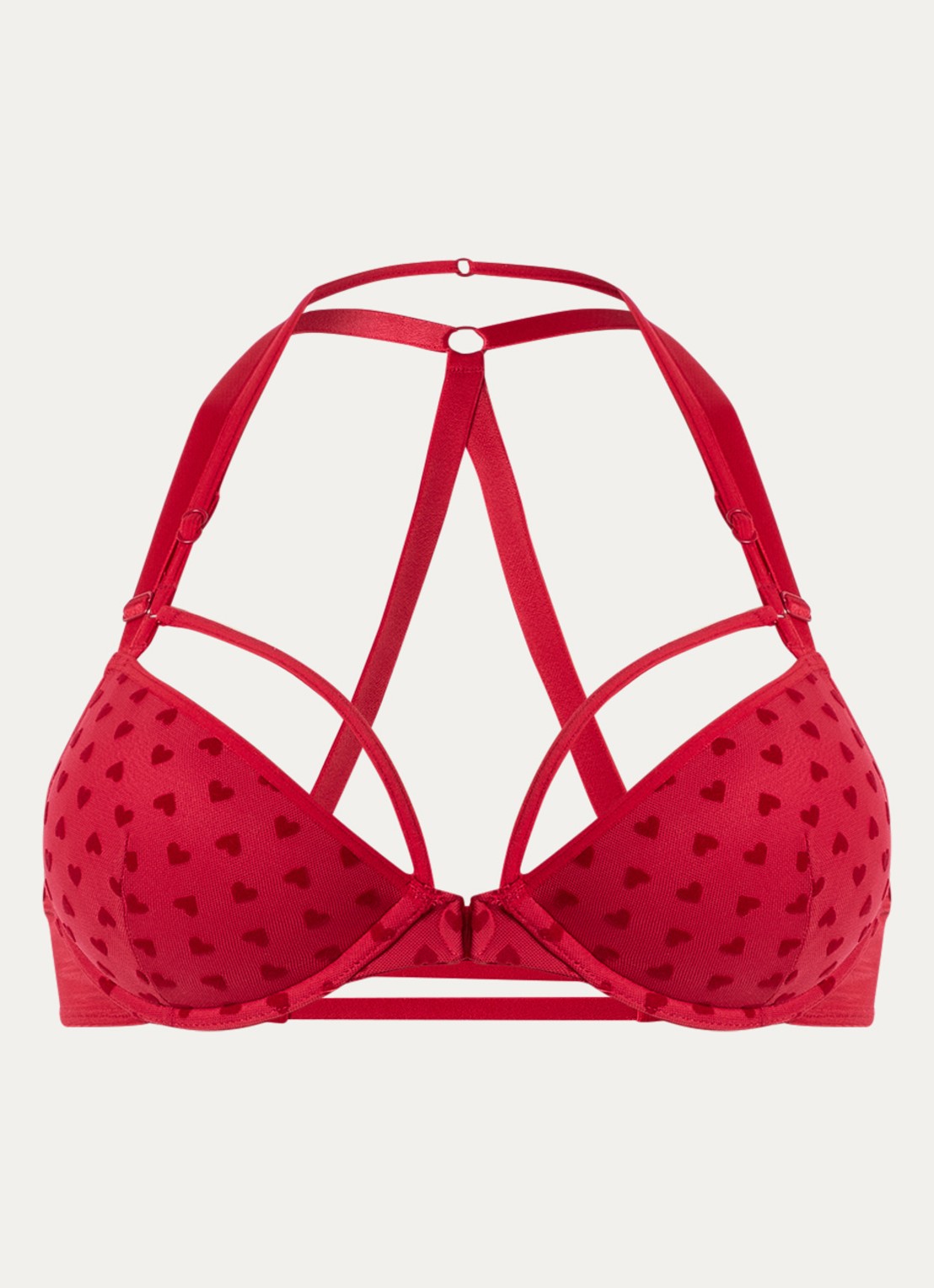 Marlies Dekkers The Art Of Love push-up bh van mesh - voorkant 2 rood