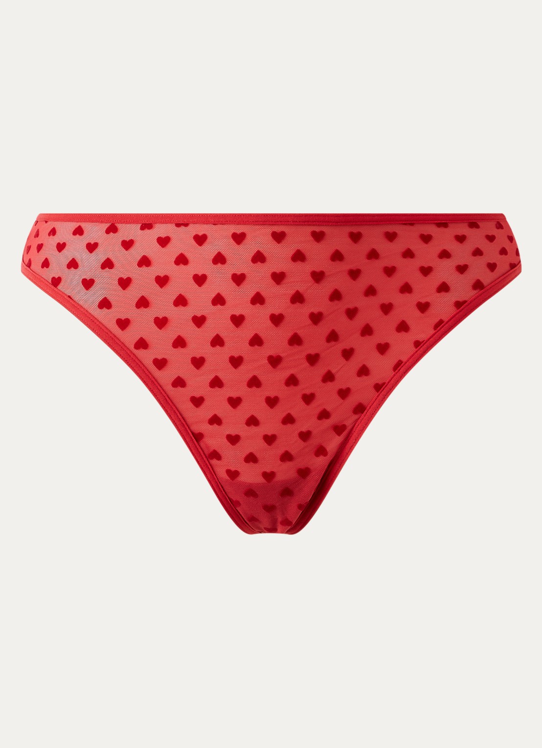 Marlies Dekkers The Art Of Love tanga van mesh - voorkant rood