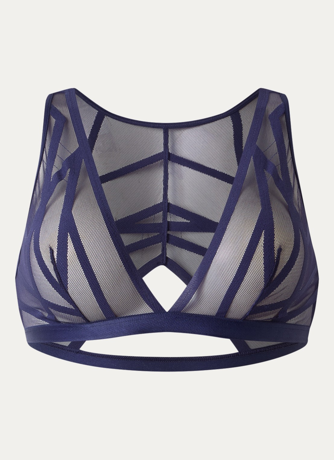 Marlies Dekkers The Illusionist bralette van mesh - voorkant 4 donkerblauw