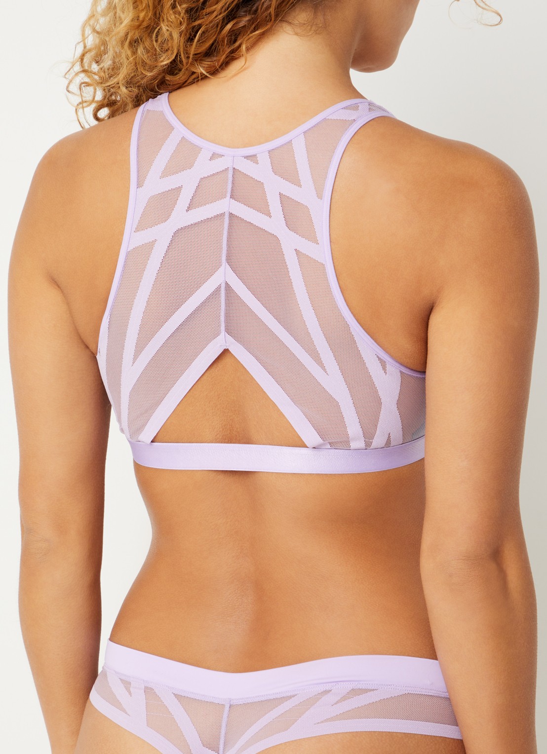 Marlies Dekkers The Illusionist bralette van mesh  - achterkant lila