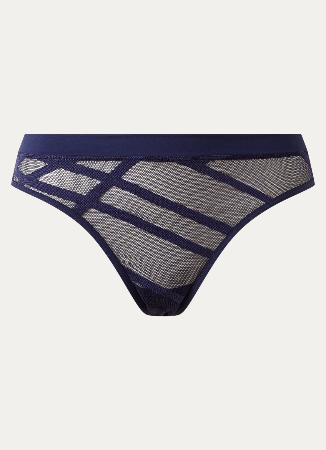 Marlies Dekkers The Illusionist slip van mesh - voorkant donkerblauw