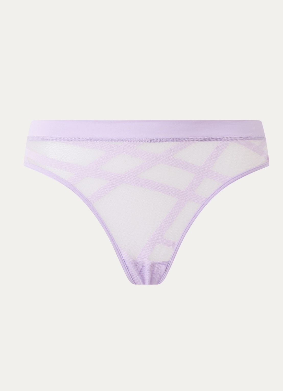 Marlies Dekkers The Illusionist tanga van mesh  - voorkant lila