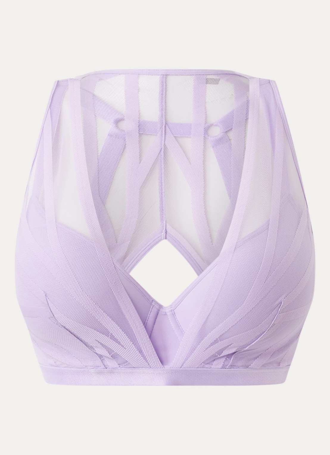 Marlies Dekkers The Illusionist voorgevormde bh met overlay van mesh - voorkant 4 lila
