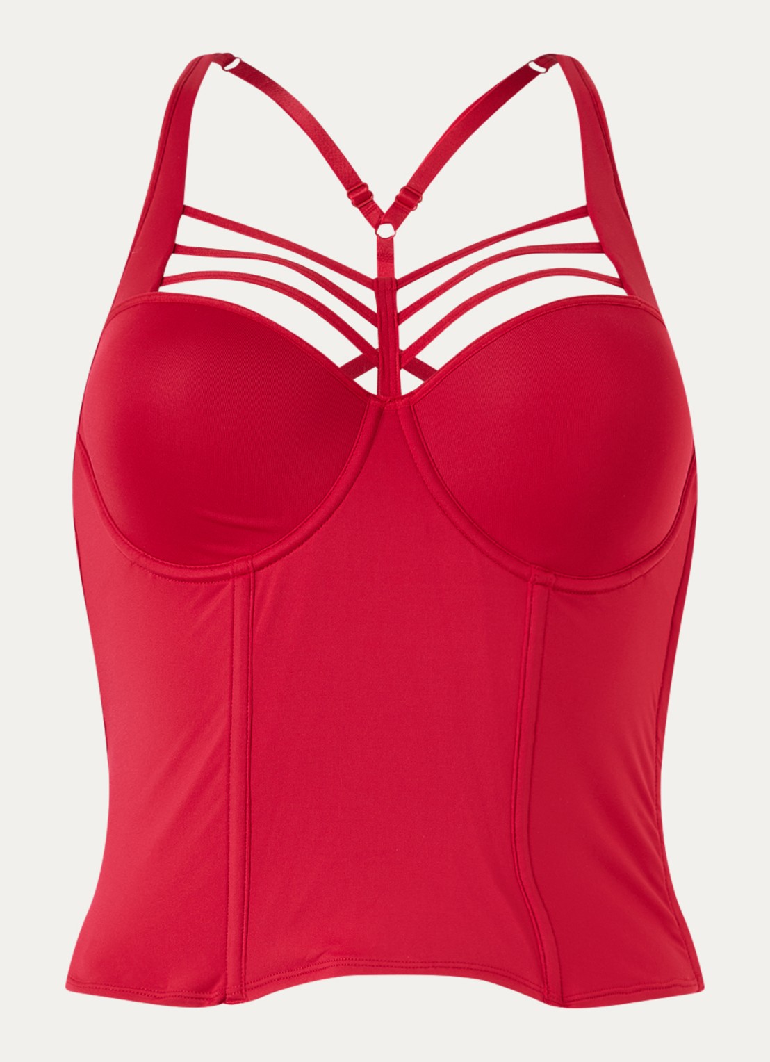 Marlies Dekkers Voorgevormde balconette bustier met beugel - voorkant 2 rood