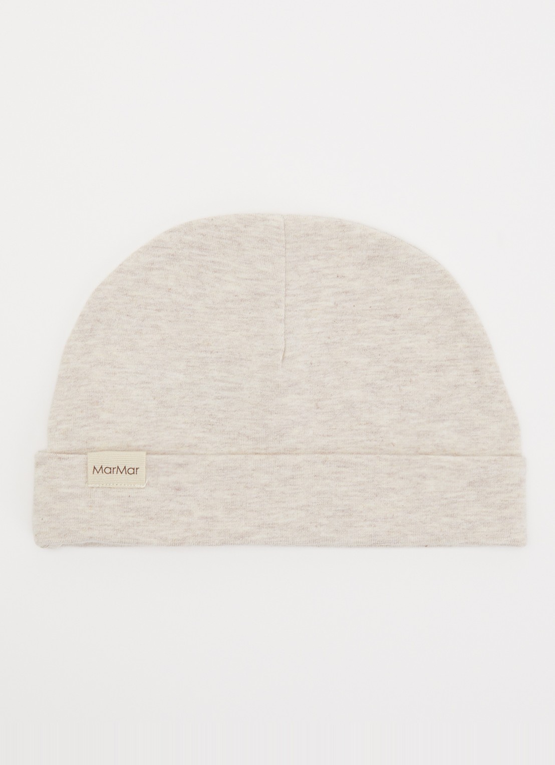 MarMar COPENHAGEN Aiko muts in katoenblend met logo - voorkant beige